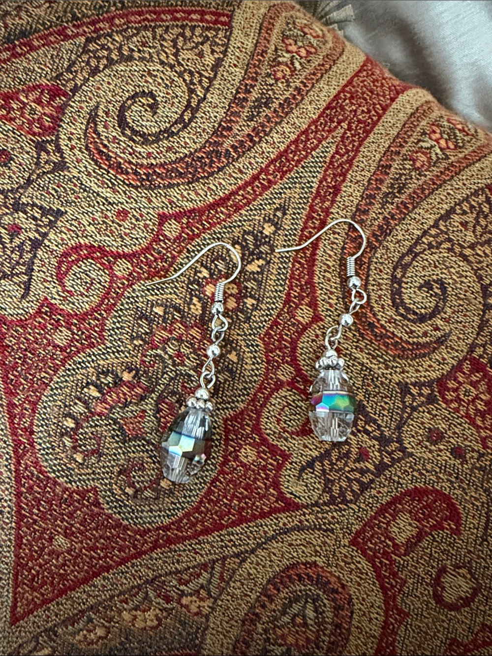 Crystal Drop Dangle Earrings - Iridescent